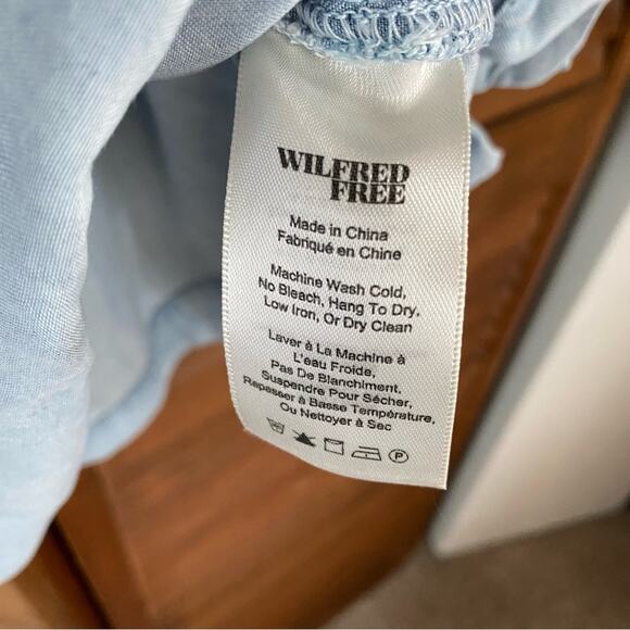 Wilfred Free Lyocell Spaghetti Strap Mini Dress Size Medium - Picture 5 of 6